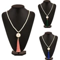 Fashion Charm Jewelry Pearl Choker Chunky Statement Bib Pendant Chain Necklace