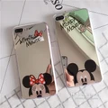 Mirror Back Disney Minnie Mickey Mouse Soft Case Cover For iPhone 6 6S 7 Plus