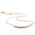 Crescent bar gold necklace