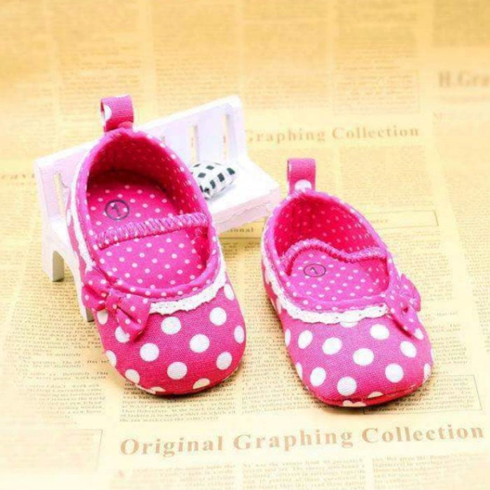 OFFER Pre Walker Baby Girl Shoe -Polka Dot Pink