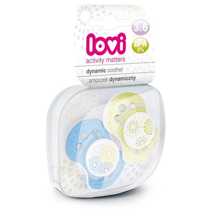 LOVI 2PCS DYNAMIC SOOTHER (TRENDY) 3-6M(22/801B)