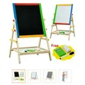 SOKANO 2 in 1 Easel Wooden White and Black Board Series 75 for Kid