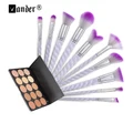 15 Color Makeup-up Concealer +10 pcs Pro Makeup Brushes Kit