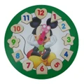 KIDS PUZZLE LEARNING WOODEN CLOCK MICKEY