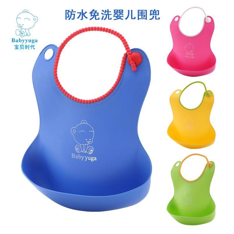 Waterproof Baby Bibs with Adjustable Snap Closure for Boys Girls