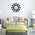DIY Creative Home Decor Living Room Wall Clock Wall Stickers Decorative Mirror
