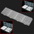New Durable 4 Pcs White Hard Plastic Case Holder Storage Box For AA AAA Battery