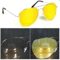 Night View Sunglasses Silver Frame(Yellow)
