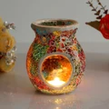 Glass Candle Holder Incense Burner Oil Lamp Cafe Bar Home Table Decorative