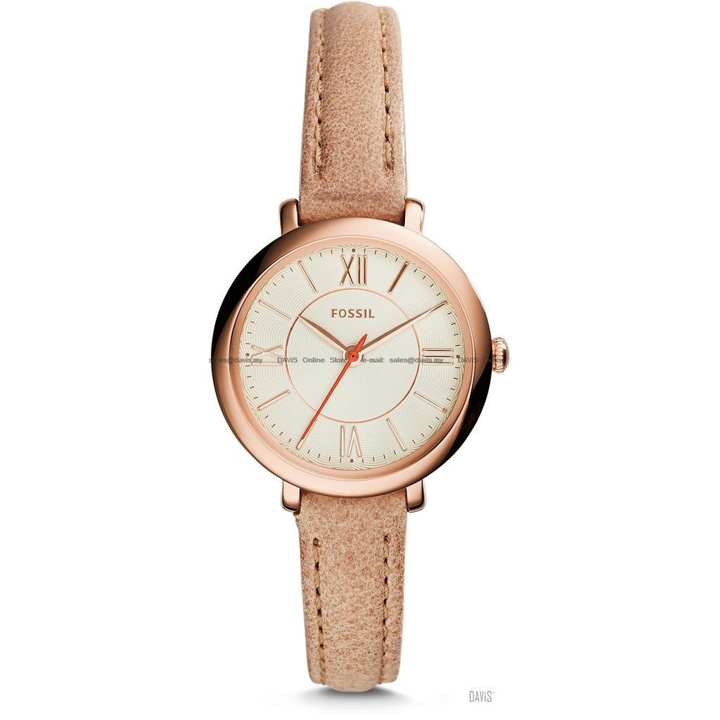 FOSSIL ES3802 Women's Mini Jacqueline Three-hand Leather Strap Sand *Original