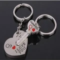 Couple I LOVE YOU Heart Keychain