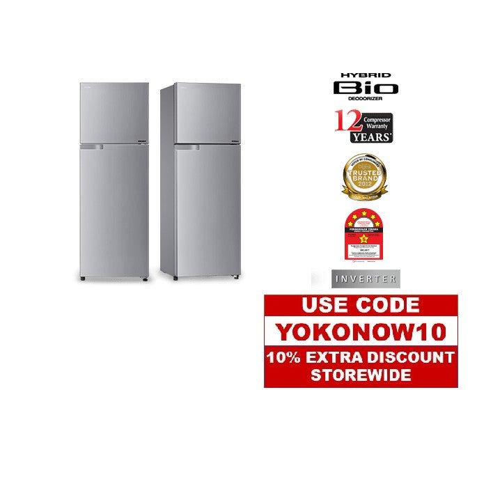 Toshiba 2-Door Inverter Refrigerator (330L) GR-T39MBZ(FS)