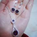Preimum Diamond Ocean Blue Jewelry Set