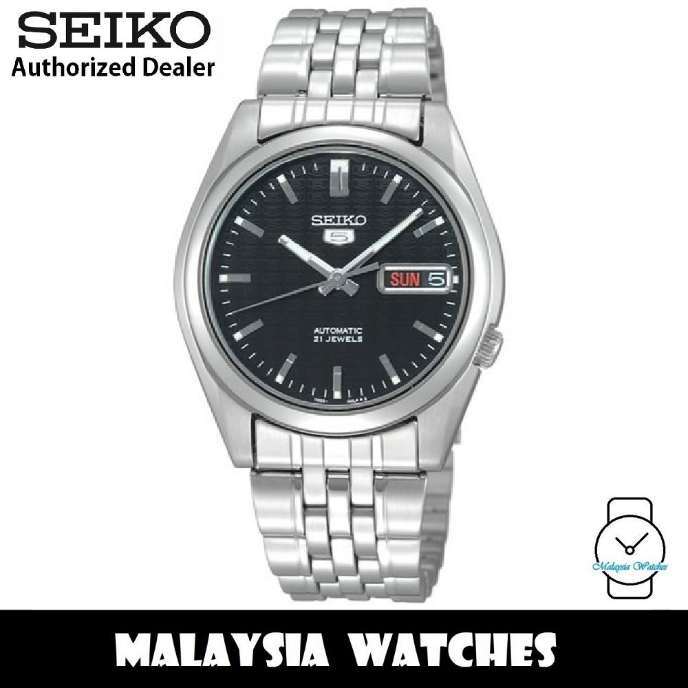 Seiko 5 SNK361K1 Automatic See-thru Back Black Dial Stainless Steel Gents Watch (ONE Year SEIKO Warranty)