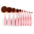 Cosmetic Foundation Brush Eyeshadow Oval Curve Makeup Brush Set 10 Pcs