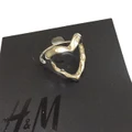 Hammered heart ring size #8 large 1.8cm