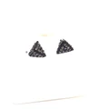 Black pyramid stud earrings
