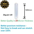 500 mm transparent stretch film 2kg per roll for packaging and packing