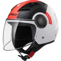 LS2 OF562 AIRFLOW CONDOR WHITE BLACK RED Motorcycle Helmet