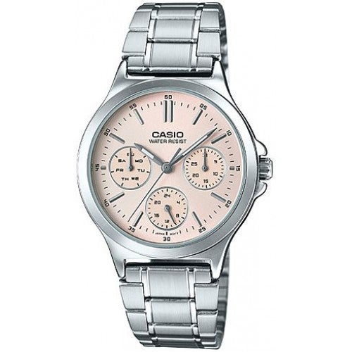 100% Original Casio Classic LTP-V300D-4A Women Watch Stainless Steel Silver