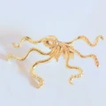 Octopus ear clip - Gold/Silver (EOS075-001)