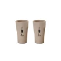 400ML WHEAT STRAW COUPLE RINSE CUP (BEIGE)