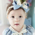 ??zesgood??Sweet Girl Head Accessories Hairband Baby Bowknot Lace Headwear