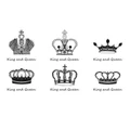 Removable Waterproof Temporary Tattoo Body Art Stickers King and Queen Crown