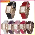 (Ready stock)PU Leather Band Women Watch Face Watch Brown