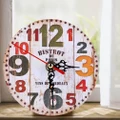 SHO Vintage Wooden Wall Clock Large Shabby Chic Rustic Kitchen Home