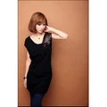 ??READY STOCK??FR M'SIA EA6871 - Stylish Glossy Shoulder Dress