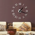 DIY Acrylic mirror wall clock 3D Roman numerals wall Watches