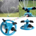 Rotating Watering Sprinkler Irrigation System 3 Nozzle Pipe Hose Garden