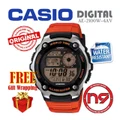 Casio AE-2100W-4AV Illuminator Men's Red Resin Strap Watch Jam Tangan Original