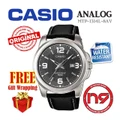 Casio MTP-1314L-8AV Analog Men Calendar Leather Casual Watch Jam Original