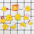11PCS Auspicious little yellow chicken acrylic brooch cute cartoon brooches