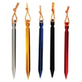 7 Inches Aluminium Alloy Tent Stakes Pegs with Reflective Rope Outdoors Tool