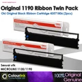 OKI 43571806 Original Genius Microline Dot-Matrix Ribbon 1120 1190 ML1190 ML1120 (Twin Pack)