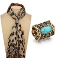 Fashion Bohemia Vintage Bronze Silver Turquoise Brooch Scarf Clip Lapel Pin