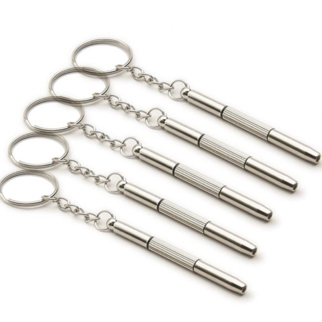Mini 3in1 Keychain Sunglasses Screwdriver