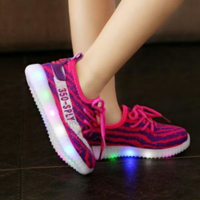 PINK PURPLE KASUT RAYA 2017 WITH LIGHT 9Y 8Y 7Y 6Y 5Y 4Y 3Y 2Y 1Y 12M 18M