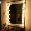 White makeup mirror with lighting