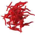 100pcs Soft Plastic Bionic Red Worm 4cm Fishing Lure
