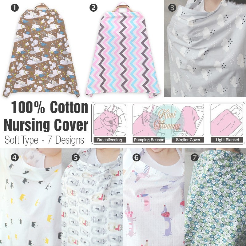 100% Cotton Nursing Cover / Breastfeeding Apron - Soft Type