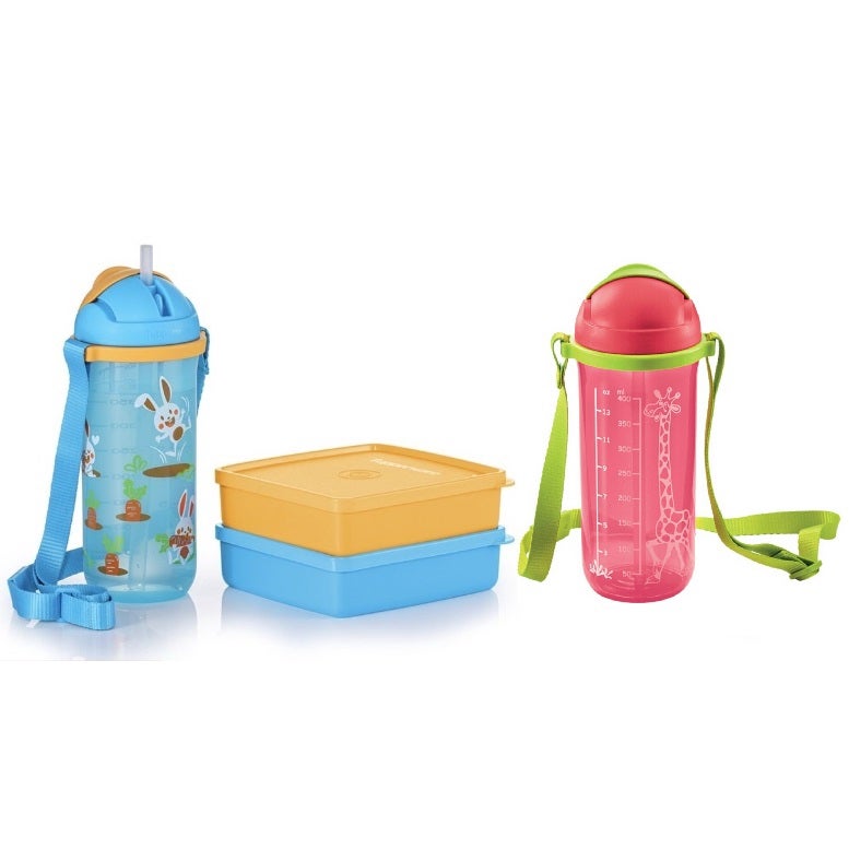 Tupperware Kids Printable Twinkle Straw Tumbler Red (400ml)