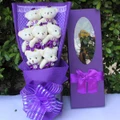 7pcs teddy bear bouquet / add Gift box Love Bouquet flower