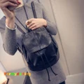 ??FMD Women Men Leather School Bag Travel Cute Backpack