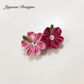 Kanzashi Satin Flower Hair Clip #1