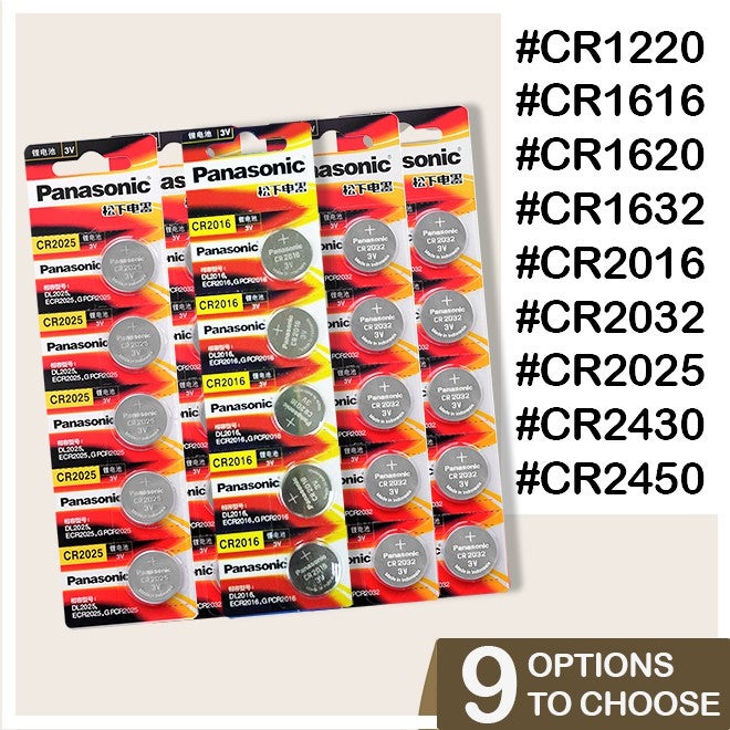 ?READY STOCK?CR1220 CR1616 CR1620 CR1632 CR2016 CR2032 CR2025 Button Cell Lithium Manganese Dioxide Battery CR Battery