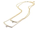 Diamant� gold tube layered necklace
